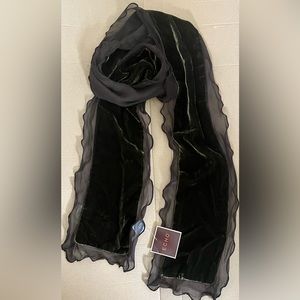 Echo velvet silk scarf